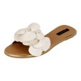 thumbnail image 1 of Sandalias de piso Exterior Piel vegana Color Blanco Para Mujer De RBBASICS, 1 of 4