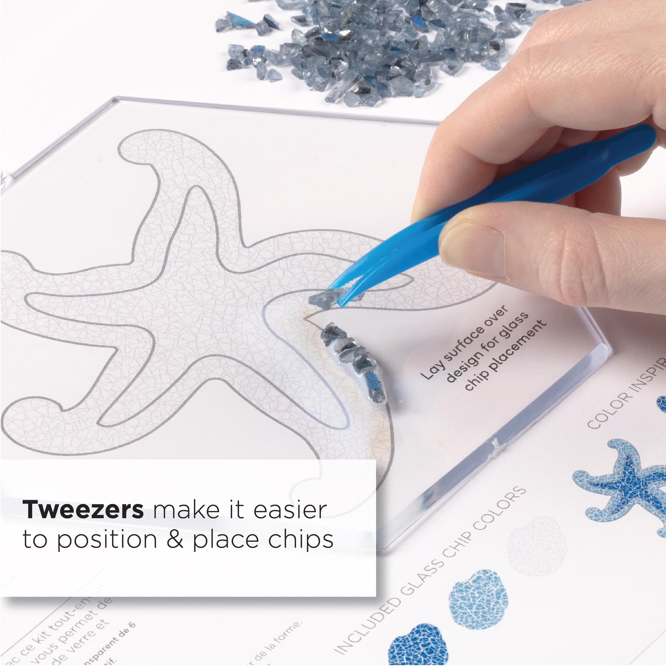 (2 pack) Fragment Effects Glass Chip Crafting Set, Starfish, 6 Piece