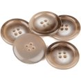 thumbnail image 1 of Mibo 5pcs Urea Coat Buttons with Rim - 4 Hole - 54L(34mm) - Light Taupe Blend, 1 of 2