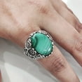 thumbnail image 4 of Malachite Mans Ring, Natural Green Malachite, Spiritual, Silver Jewelry, 925 Silver Ring, Birthday Gift, Heavy Mens Ring, Arabic Design, Ottoman Style Ring, Christmas, Turkey Mens Signet Ring, 4 of 8