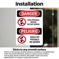 thumbnail image 3 of (2 Pack) Non-Potable Water Do Not Drink Bilingual OSHA Danger Sign, 3 of 7