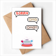 thumbnail image 1 of Cartes de Vœux d'Anniversaire Surprise Conversation Réponse Chat Enveloppes Vierges, 1 of 3