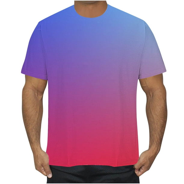Camisas de Manga Corta para Hombre Impresas Cuello Redondo Camisa de Manga Corta, Top de Moda Casual para Hombres de Uso Diario Y Al Aire Libre