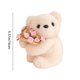 thumbnail image 3 of Juguetes de piscina, juguetes para bebés, juguetes para niños pequeños. Oso de peluche con forma de rosa y flor abrazando. Mesa combinada con llavero de flor pequeña tejida y oso pequeño. Bolsa colgan, 3 of 6