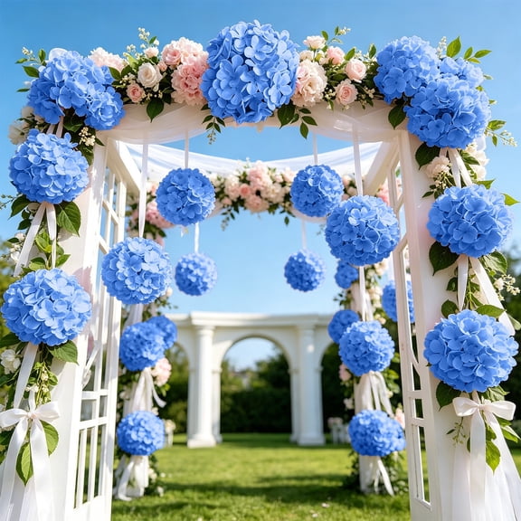 Artificial Hydrangea Flowers Real Touch Faux Hydrangea Blooms For Home Decor Wedding Arch Bouquet Bridal Handheld Party Floral Supply