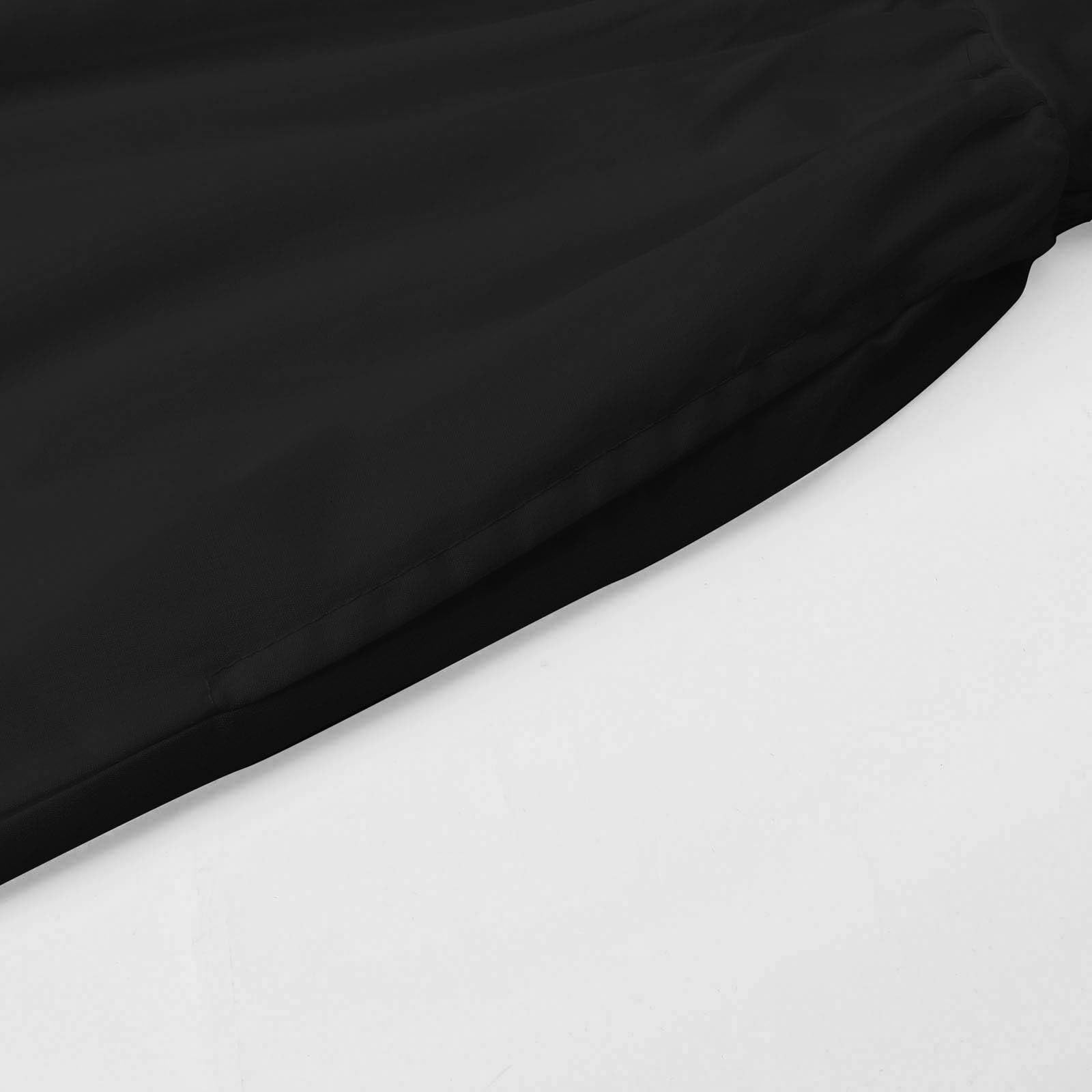 Women Bubble Maxi Skirt Summer Elastic High Waist a Line Long Skirt Casual Ruffle Pleated Midi Half Dress with Pockets Black XL