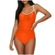 thumbnail image 1 of Traje de Baño de Manga Larga de las Mujeres Color Sólido Sexy Suspender Traje de Baño de una Pieza, Poliéster Bikini, 1 of 6