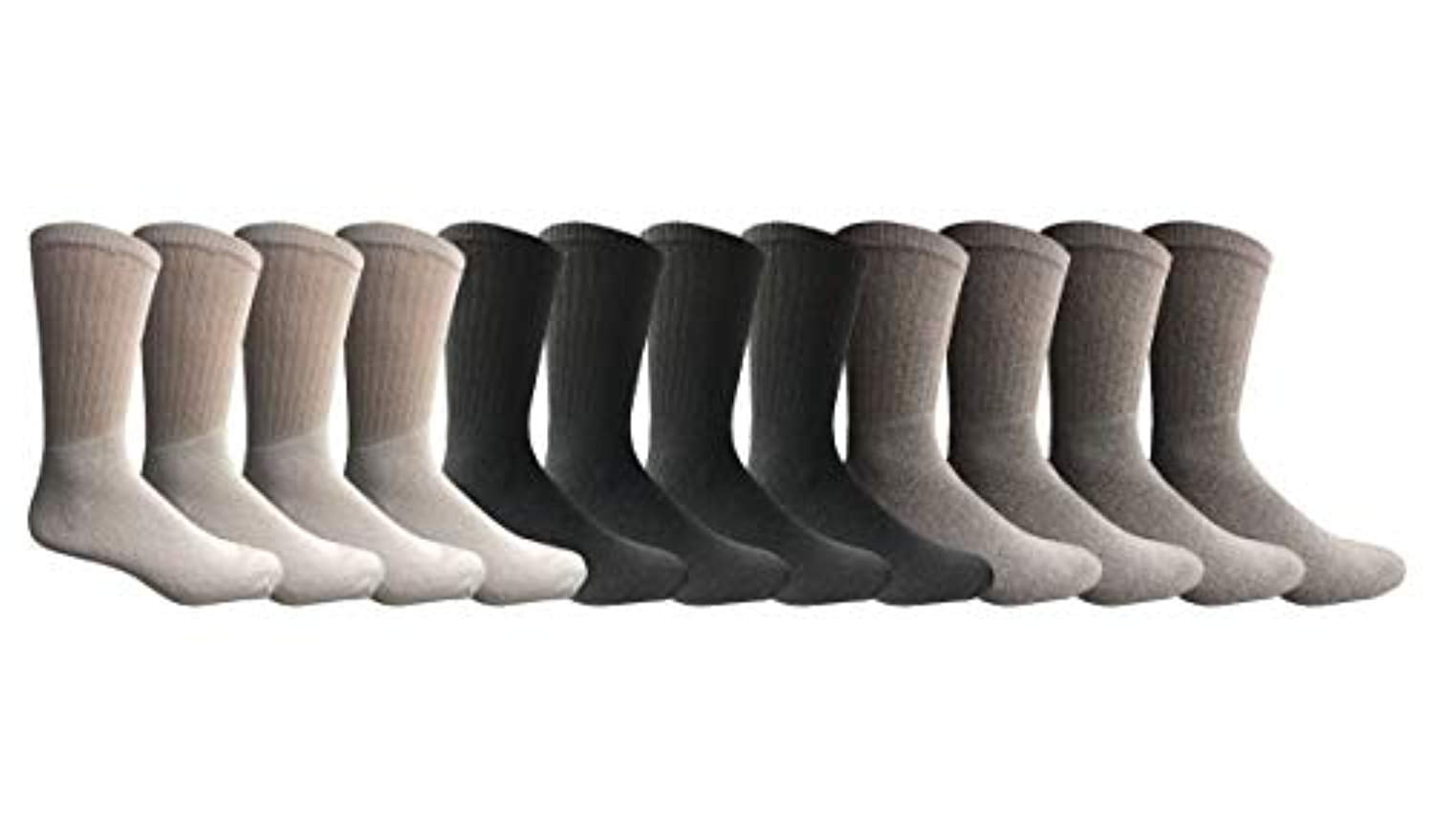 Yacht & Smith 12 Pairs Of Mens Wholesale Bulk Sports Crew, Athletic