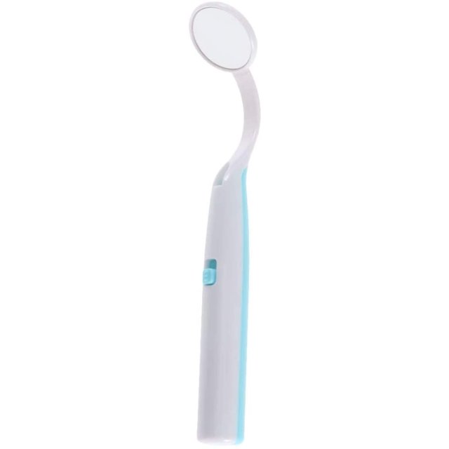 Dental Mouth Mirror with Light Oral Mirror LED AntiFog Teeth Mouth Dental Mirror Teeth Inspection Mirror Curve Angle Dentist Oral Care Tool Dentist Home Use Tools
