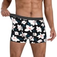thumbnail image 2 of Kdxio Men's Boxer Briefs with Lilies Flowers Print - Comfortable and Breathable Underwear for Everyday Wear, 2 of 7