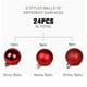 thumbnail image 3 of 24 piezas de adornos de bolas de Navidad con cordones, 3 cm / 1,2 pulgadas, adornos para árboles de Abanopi Bolas de adorno, 3 of 6