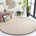 thumbnail image 3 of SAFAVIEH Natural Fiber Kentigern Border Seagrass Area Rug, Marble/Dark Grey, 6' x 6' Round, 3 of 8