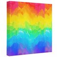 thumbnail image 2 of Ships Next Day Canvas Wall Art 16"x16", Rainbow Oil Painting Wood Framed Canvas Print Painting, Watercolor Colorful Abstract Art Ready to Hang Picture Wall Decor for Home Bedroom Kitchen Office, 2 of 9