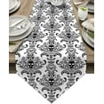 thumbnail image 1 of Cotton Linen Table Runners Halloween Skull Back and White Printed Kitchen Dining Burlap Table Decoration for Home Party Decor 13 x 90 Inch, 1 of 8