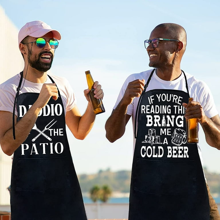 2 Pack-Funny Aprons for Men Birthday Gifts for Dad Mens Gifts Birthday  Gifts for Men Kitchen Chef Grilling Cooking BBQ Apron