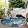 thumbnail image 6 of Addison Rugs Chantille Indoor/Outdoor Transitional Organic Blue Washable Round Rug, 8' x 8', 6 of 6