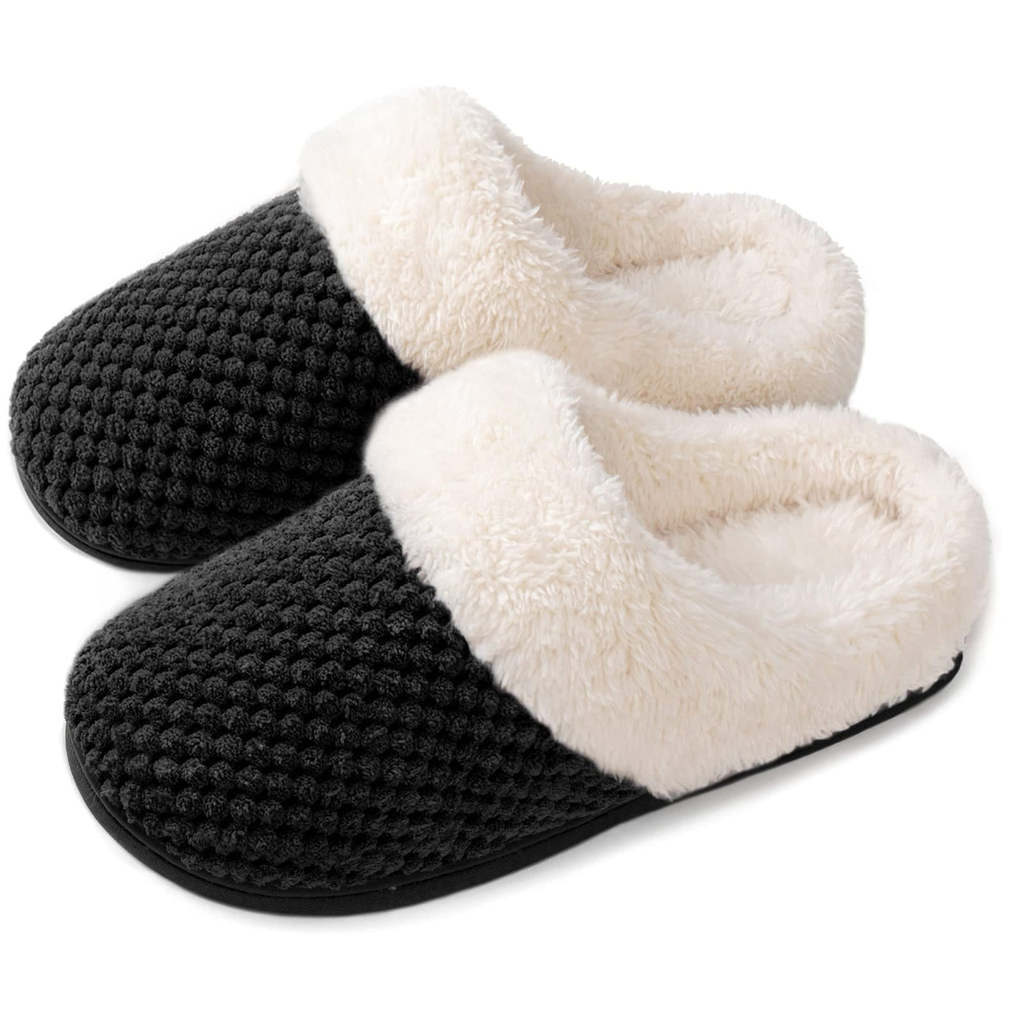 Mifater House Slippers for Women Fluffy Plush Slippers Indoor Winter ...