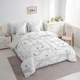 thumbnail image 3 of Castle Fairy Jungle Wildlife Cheetah Bedding Comforter Set 7 Pieces for Female Men Women,Animal Leopard Full Bedding Set Lightweight,Grey Stars Moon Fitted Sheet Flat Sheet,Super Cozy Room Decor, 3 of 8
