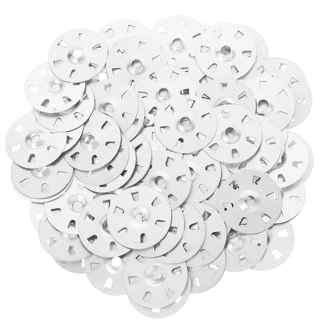 KAKOWELY 100 Pcs Rondelles de Plâtre en Acier Inoxydable Rondelles Métalliques pour Planche de Plâtre Rondelles Plates pour Réparation de Plâtre Mural Plafond 1.38"X1.38"X0.12 Pouces