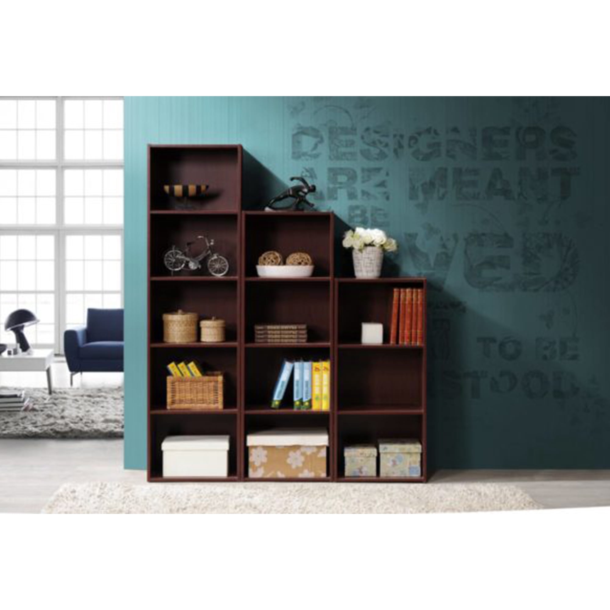 Indoor Modern Home Decorative Furniture 5-Shelf Bookcase