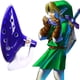 thumbnail image 4 of Ocarina de 12 agujeros de la leyenda de Zelda, bolsa protectora de regalo, réplica de cerámica, azul, 4 of 4