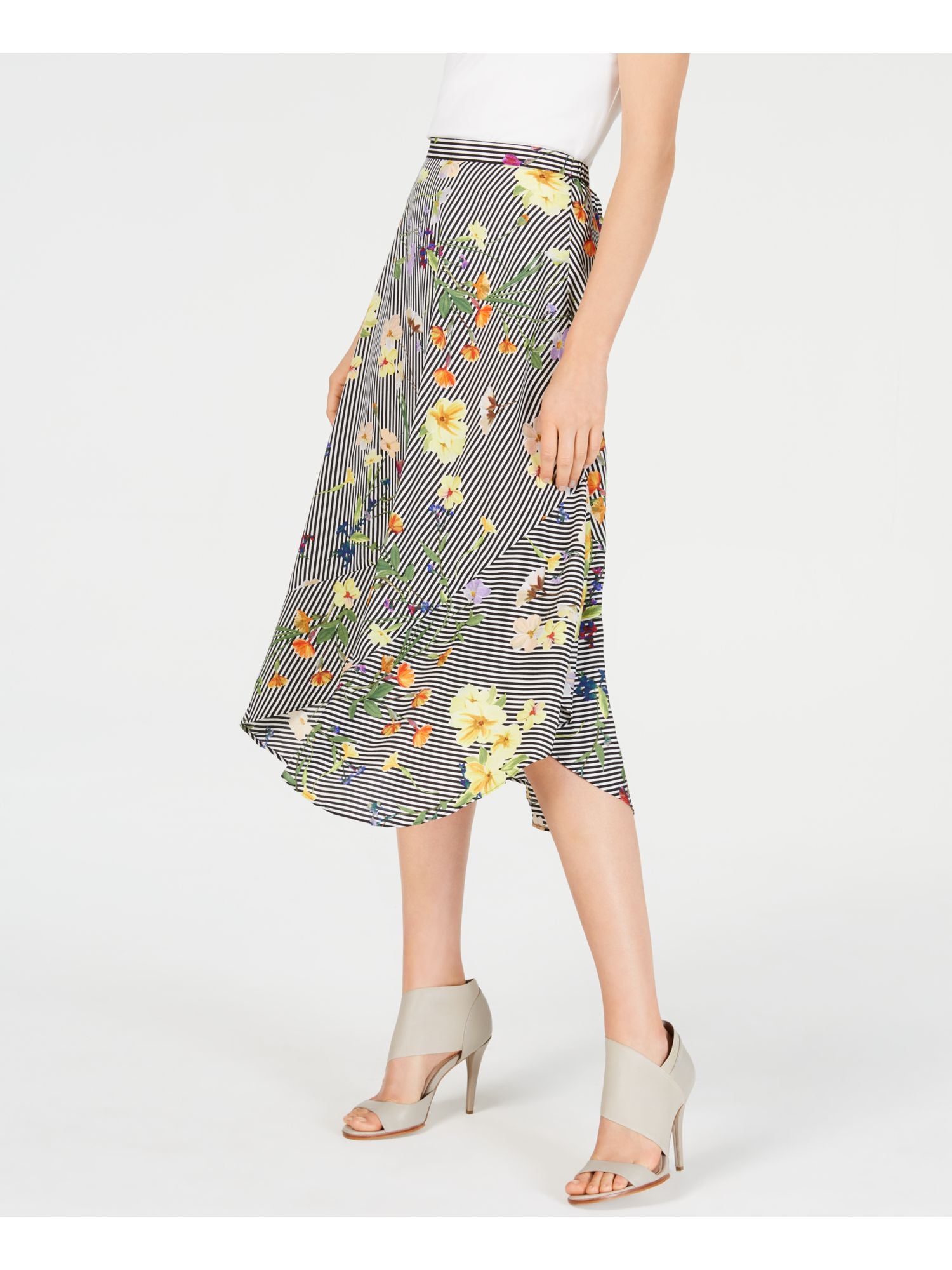 calvin klein floral pencil skirt