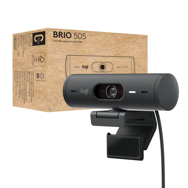 Cámara web Logitech Brio 505 Full HD con corrección automática de luz