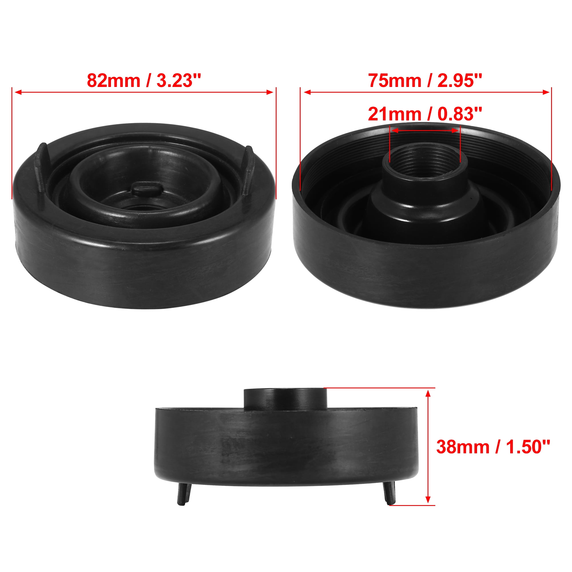 2pcs 75mm Inner Diameter Rubber Headlight Dust Covers - Waterproof Seals For Car LED/HID Lights