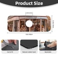 thumbnail image 2 of Xecao Modern Urban Monkey for Kitchen Sink Splash Guard Faucet Mat , Faucet Guard & Draining mat, (15" X 5.5" ), 2 of 7