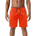 thumbnail image 1 of Aayomet Mens Running Shorts Tethered Color Matching Five Point Sports Beach Shorts (Orange, M), 1 of 4