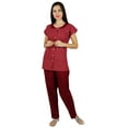 thumbnail image 4 of Bimba Womens Pajama Night Wear Set Short Sleeve Shirt with Pyjamas - Night Suit, 4 of 7