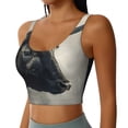 thumbnail image 2 of Honeii Mystical Bull in Fog Patten Workout Crop Tank Top for Women Yoga Tank Tops Athletic Sports Shirts Exercise Undershirts,Sports Bra,Sports vest-XX-Large, 2 of 8