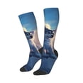 thumbnail image 2 of Vsdgher Cloud Wolf Print Thigh High Socks Extra Long Stretchy Sock Women Over Knee High Opaque Stocking Daily Wear, 2 of 5