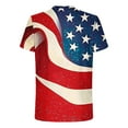 thumbnail image 4 of Mens Shirts Clearance under $5.00 Independence Day Short Sleeve Print Fallow Round Neck Casual T-shirt Blue XXXL, 4 of 5