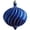 Blue Onion with Glitter Swirls, variant on Christmas By Krebs 6" (150mm) Ornament [2 Pieces] Commercial Grade Indoor and Outdoor Shatterproof Plastic, Water Resistant Onion Shape Ornament Decorations (Silver Onion with Glitter Bands)