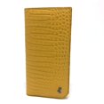 thumbnail image 1 of Pre-Owned JIMMY CHOO Flap Logo Embossed Wallet, Long Bifold Leather, Women's, Yellow (Good), 1 of 15