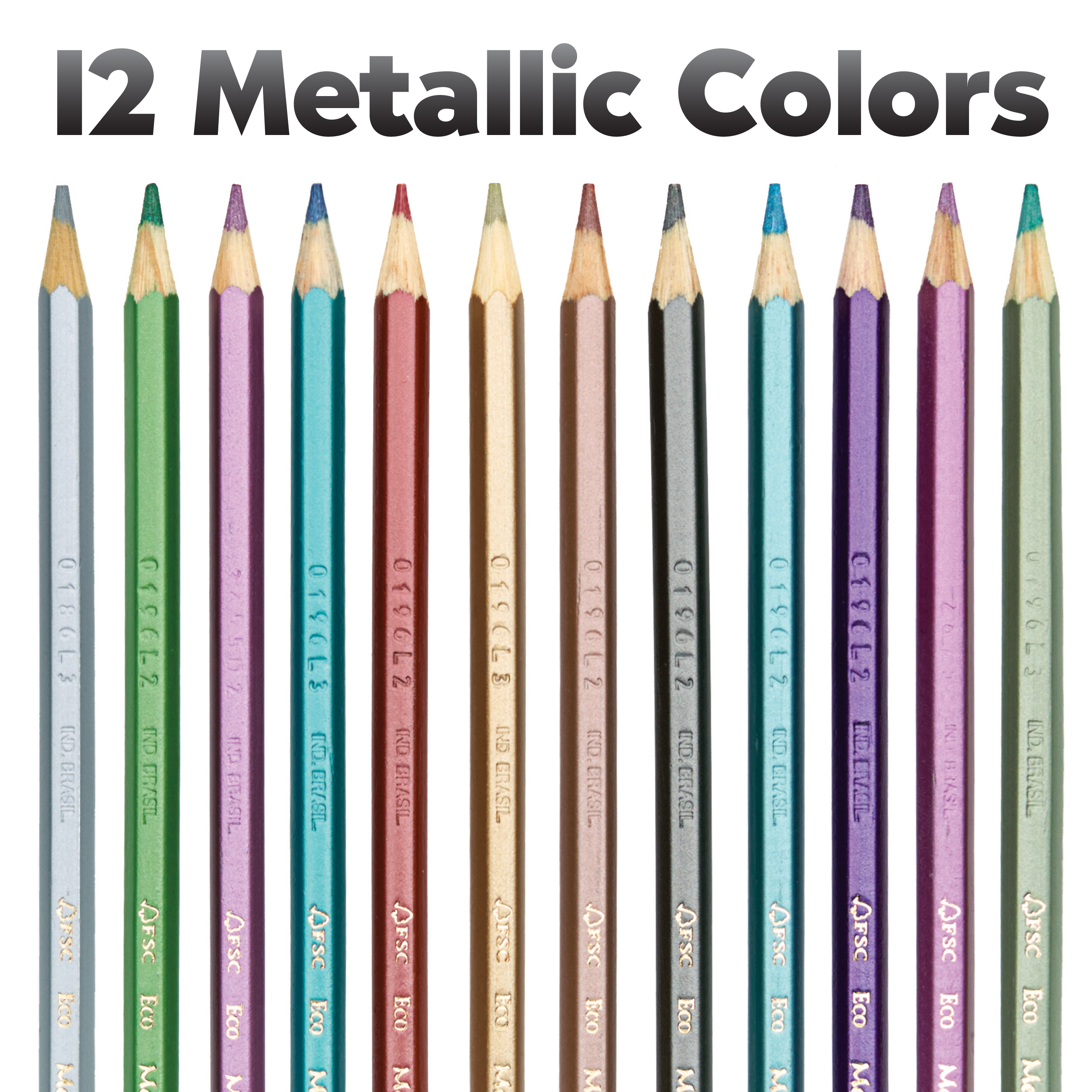 Faber-Castell Metallic Colored EcoPencils - 12 Count, Child, Beginner Art Supplies - image 3 of 7