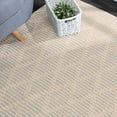 thumbnail image 3 of Textured Diamond Grey/Ivory Handwoven Cotton Rug, 6' x 9', 3 of 6