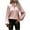 z1-Pink, variant on RYRJJ Womens Satin Silk Work Shirts Elegant Draped V Neck Dressy Casual Blouses Business Puff Long Sleeve Tunic Tops(Gold,S)