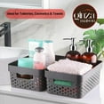 thumbnail image 2 of Plastic Baskets for Organizing Set of 7 - Multi-Use Organizer Bin, Built-in Handles, Saving Storage, Pantry & Home Organizing Basket, Multiple Size Bins (Anthracite), 2 of 9