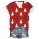 thumbnail image 2 of Puntoco Blusa de manga corta con cuello en V y estampado liso para mujer, estilo casual, para verano, 2 of 3