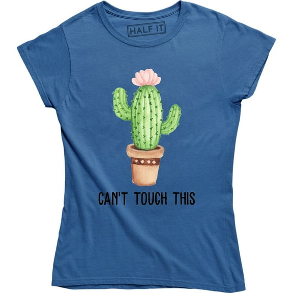 Can't Touch This Cactus Women's Pocket Funny Retro Cute Fashion T-Shirt