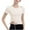White, variant on Womens Tops Trendy Casual Solid Color Drawstring Pullover Slim Short Sleeve Shirts Spring Summer Clothes