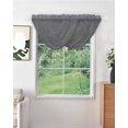 thumbnail image 2 of Grey Pure Color Sheer Waterfall Valance Curtains for Window, Aesthetics Contemporary Luxury Rod Pocket Sheer Topper Swag Curtains for Living Room, Kitchen 38.5"W x 47.2"L, 1 Panel, 2 of 7