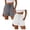 Grey & White, variant on 2 Pack Shorts for Women Casual Drawstring Shorts Pockets Lightweight Linen Shorts Summer Beach Resort Wear, Army Green & White, Size L
