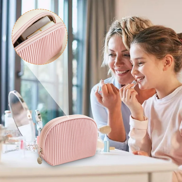 solacol Travel Makeup Bags for Women Makeup Bag Pleated Wash Bag