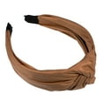 thumbnail image 5 of Unique Bargains 1 Pcs Hairband for Women Faux Leather Knotted Headband Khaki 1.57 Inch Wide, 5 of 7