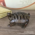 thumbnail image 2 of Antique-style gold tortoise incense burner, a high-end craft item for attracting wealth and good fortune, suitable for Chinese home decoration., 2 of 4