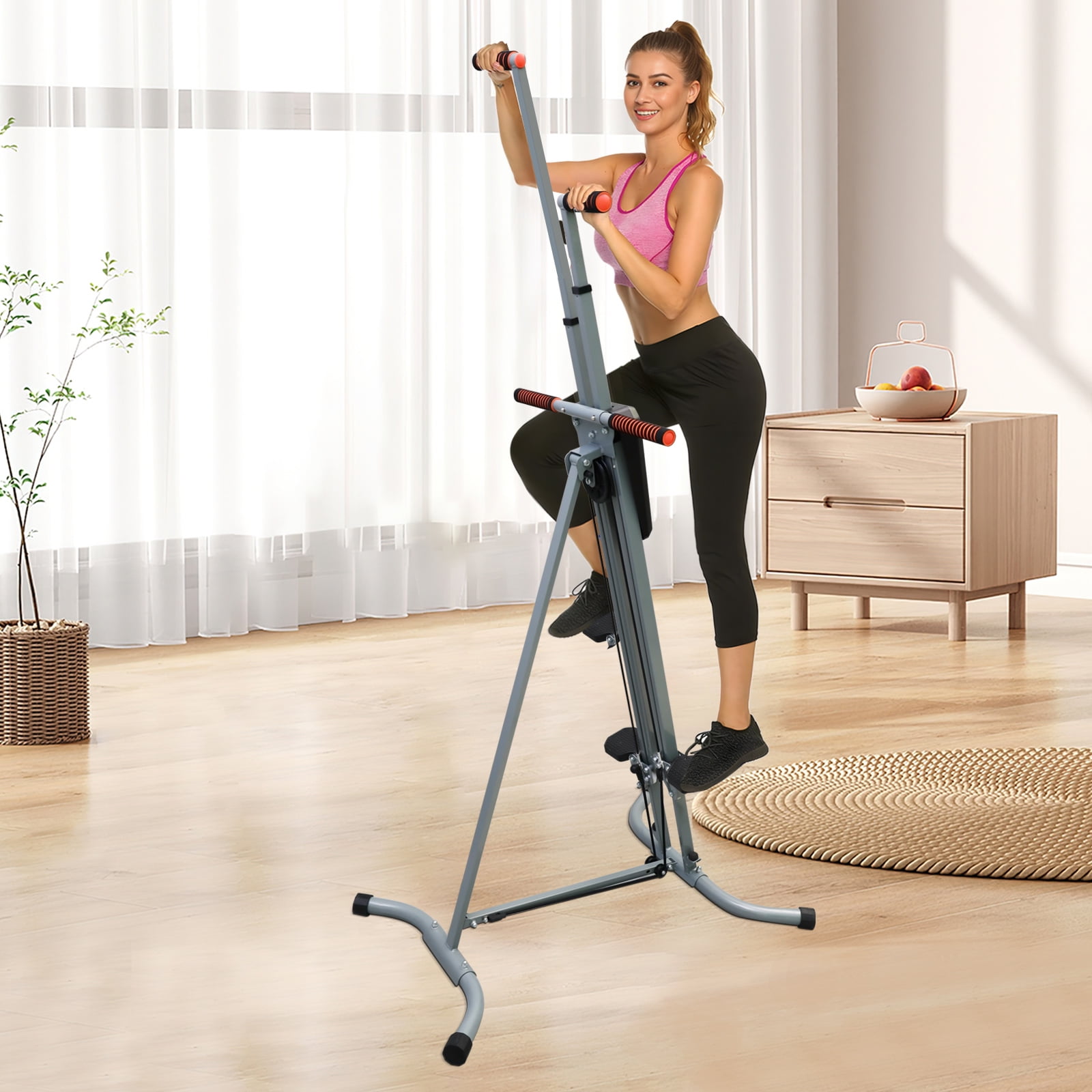 Techtongda Home Gym Air Stepper Climber Machine with Resistance Cord for Full Body Workout Walmart