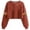 Brick Red, variant on Women's Witch Crop Sweatshirt Halloween Graphic Long Sleeve Pullover for Seasonal Comfort and Weekend Style White M